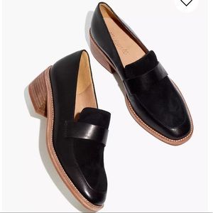 Madewell Alex Heeled Loafer in Leather + Suede 7